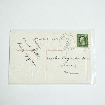 1909 Antique A Merry Christmas Postcard Limespring Iowa