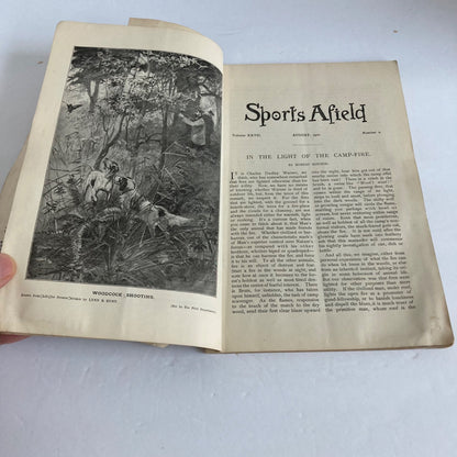 RARE 1901 Sports Afield Magazine August 1901 Antique Hunting Fishing