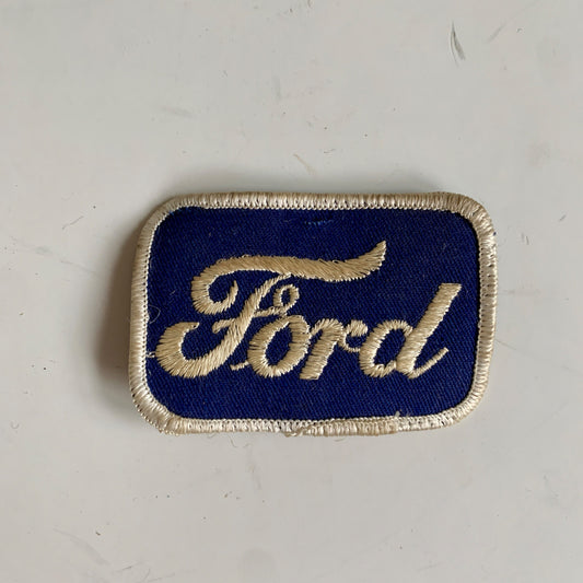 Vintage Ford Uniform Patch Dealer Mechanic Dealership Blue/White 3"