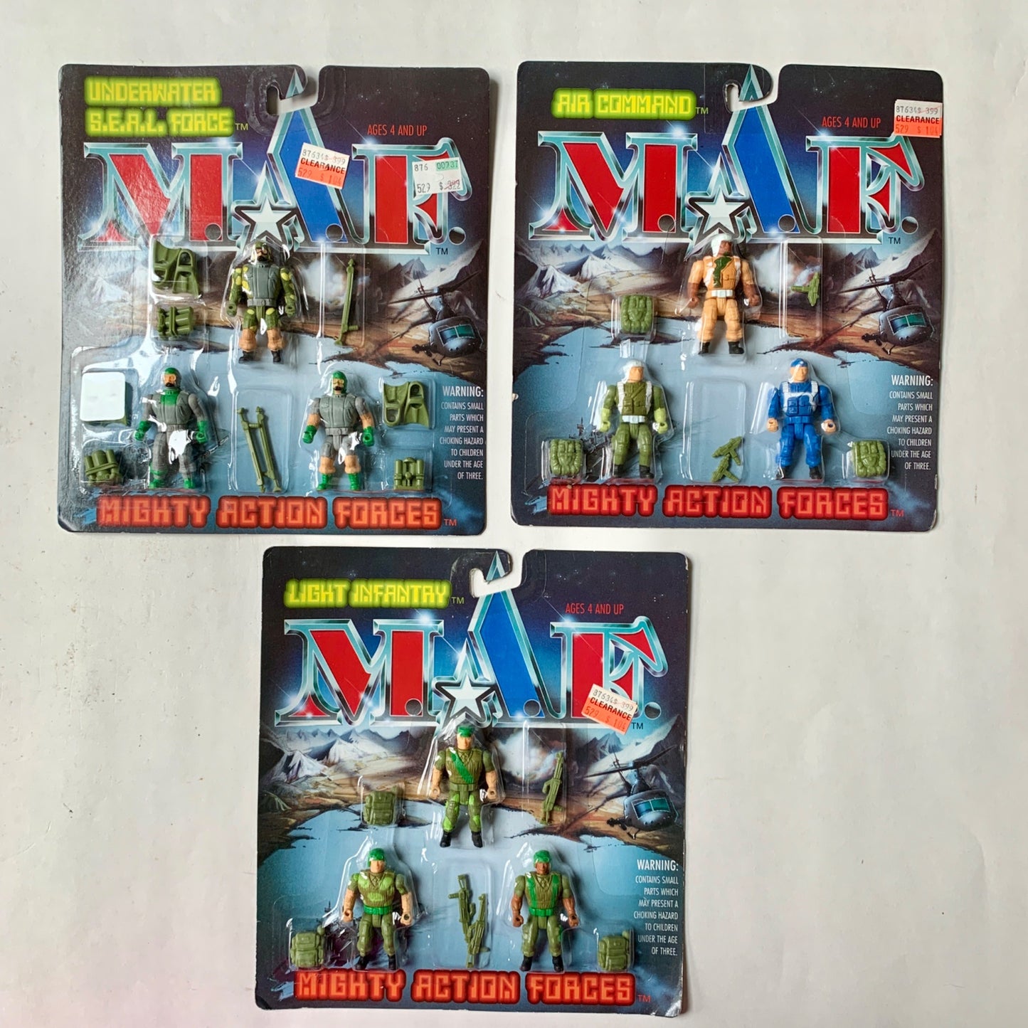 Air Command MAF Mighty Action Forces Figures Vintage Toys New