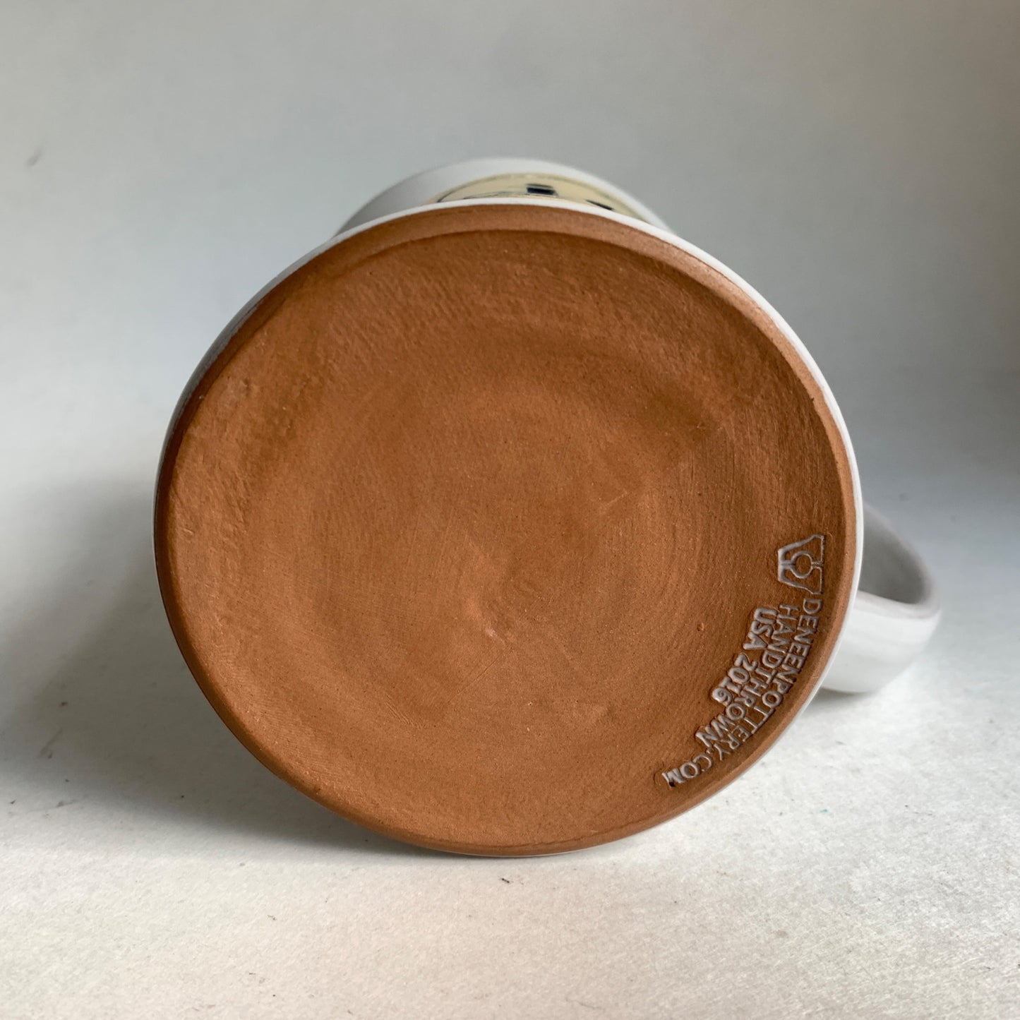 Deneen Pottery ie IE I E Ceramic Coffee Mug Gray