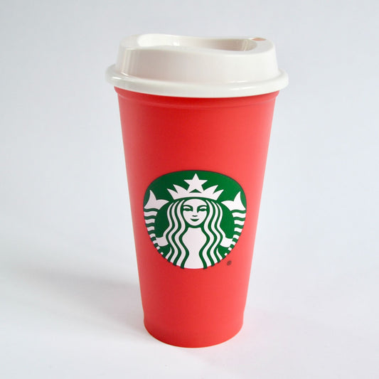 Starbucks 2013 Red Plastic Reusable Coffee Cup