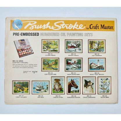 Craft Master Gallery of Paintings Numbered Oil Painting Sets Advertisement Flyer