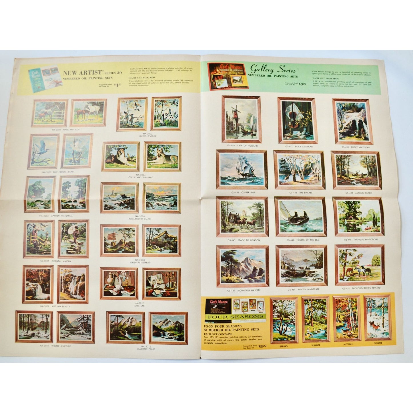 Craft Master Gallery of Paintings Numbered Oil Painting Sets Advertisement Flyer
