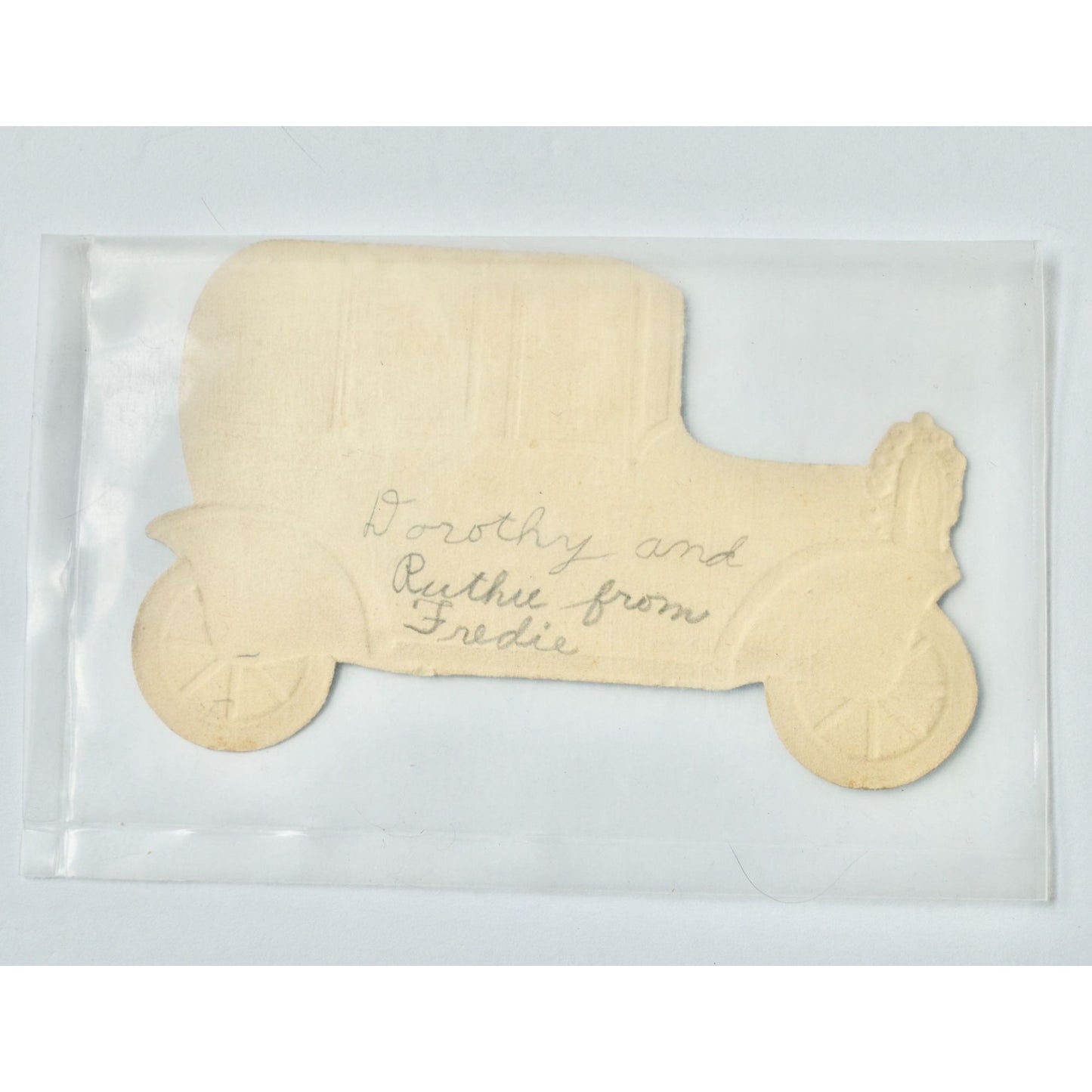 Vintage Valentine's Day Card Car Greetings