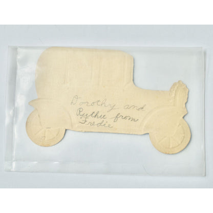 Vintage Valentine's Day Card Car Greetings