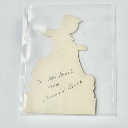 Vintage Valentine Card Boy On Scooter Yellow Red Nothing Can Stop Me