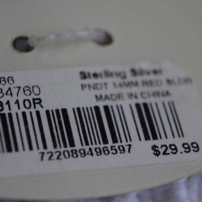 Creativity Beads Sterling Silver Red Slider Charm