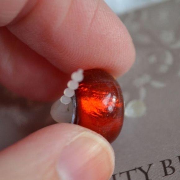 Creativity Beads Sterling Silver Red Slider Charm