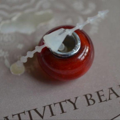 Creativity Beads Sterling Silver Red Slider Charm