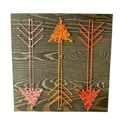 Handmade String Art Arrows Wall Hanging