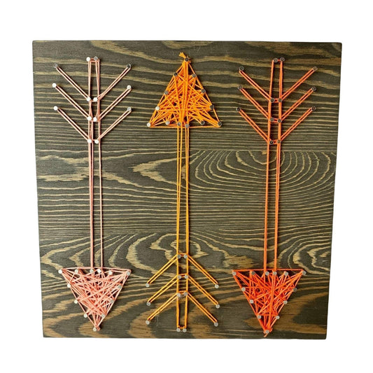 Handmade String Art Arrows Wall Hanging