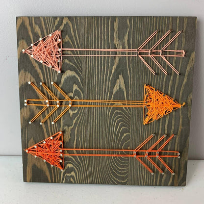 Handmade String Art Arrows Wall Hanging