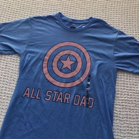 Marvel Captain America All-Star Dad Tee NEW