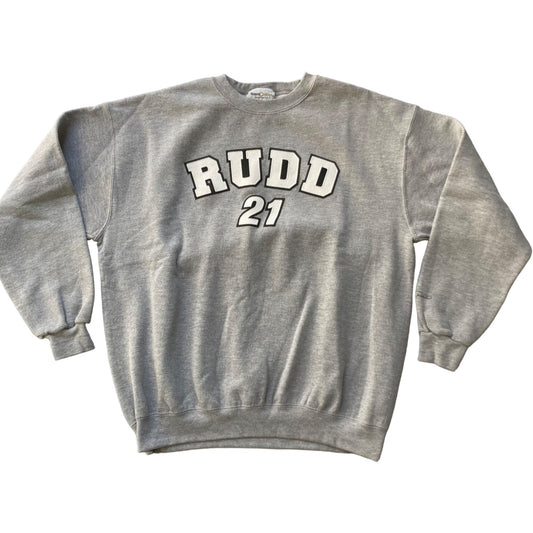 Vintage Ricky Rudd #21 NASCAR Sweatshirt Gray Team Caliber Size L NWOT