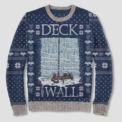 New Game of Thrones Deck The Wall Pullover Sweater Small