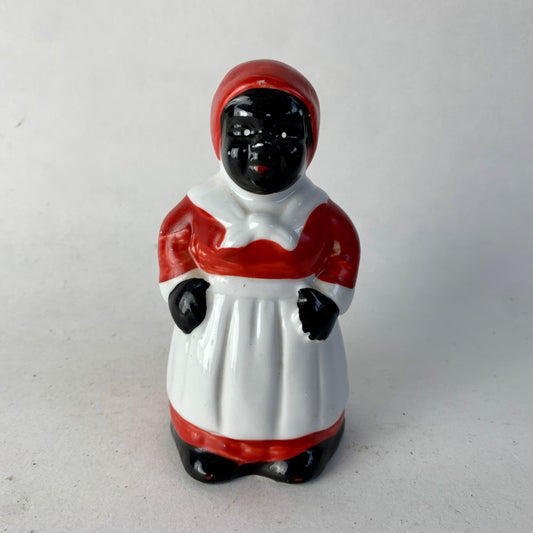 Vintage Ceramic Bell Americana Red Dress Apron