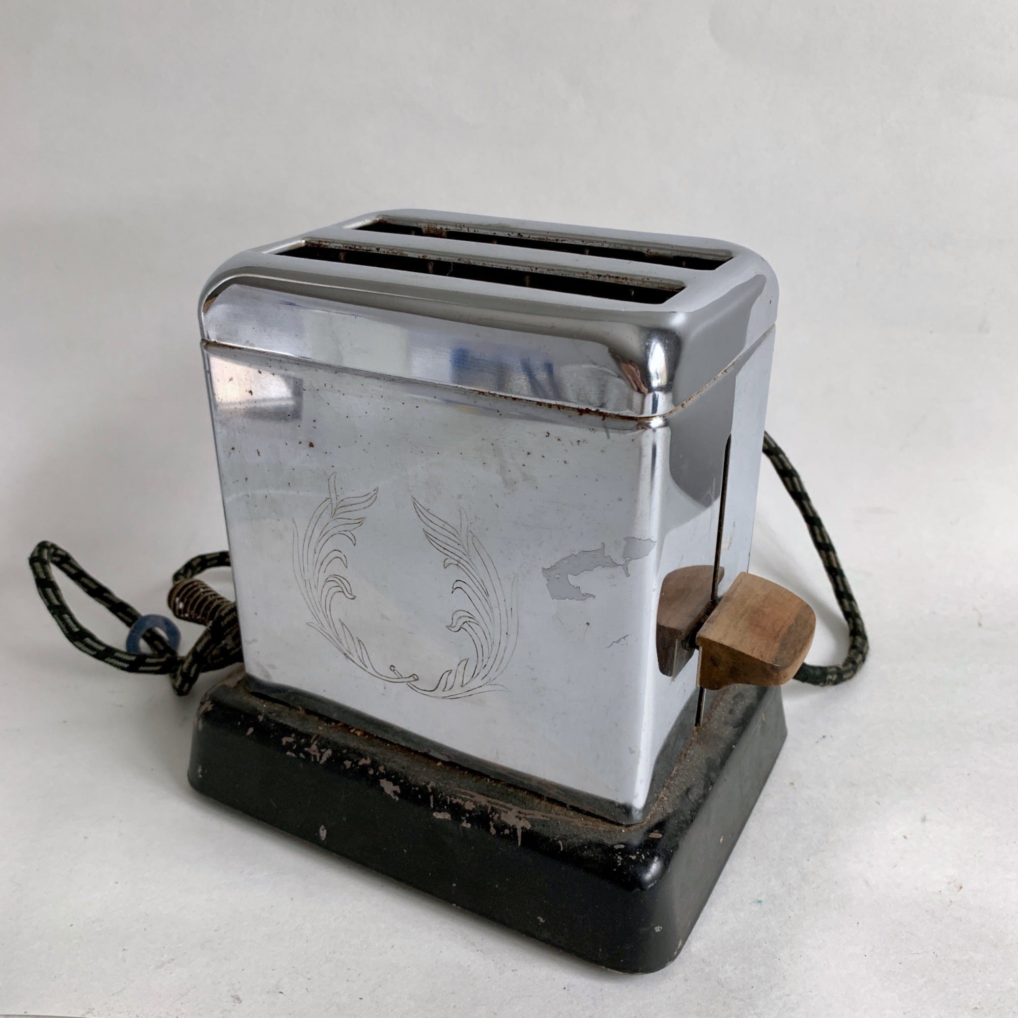 Vintage Dominion Model #1106 Chrome Silver Toaster Wooden Handles ...