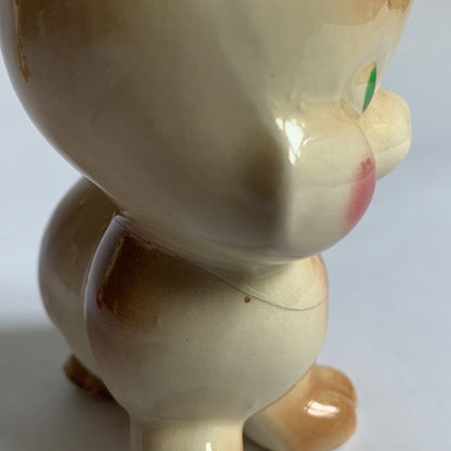 Rempel Anthropomorphic Cuddles the Cat Figurine Repaired