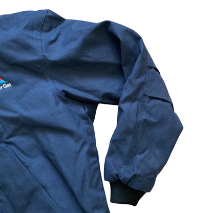 Berne Heavy Duty Duck Hooded Work Jacket Men’s L Regular Insulated HJ51ND Blue
