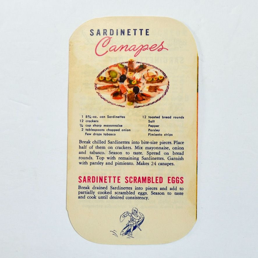 Vintage Sea Knight Sardinettes Sardine Fillets Recipe Pamphlet Ad Advertisement
