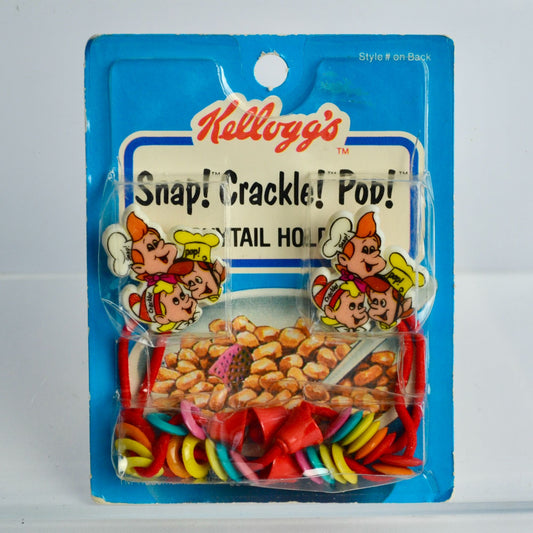 Kellogg's Snap Crackle Pop Rice Krispies Ponytail Holders NOS Vintage New