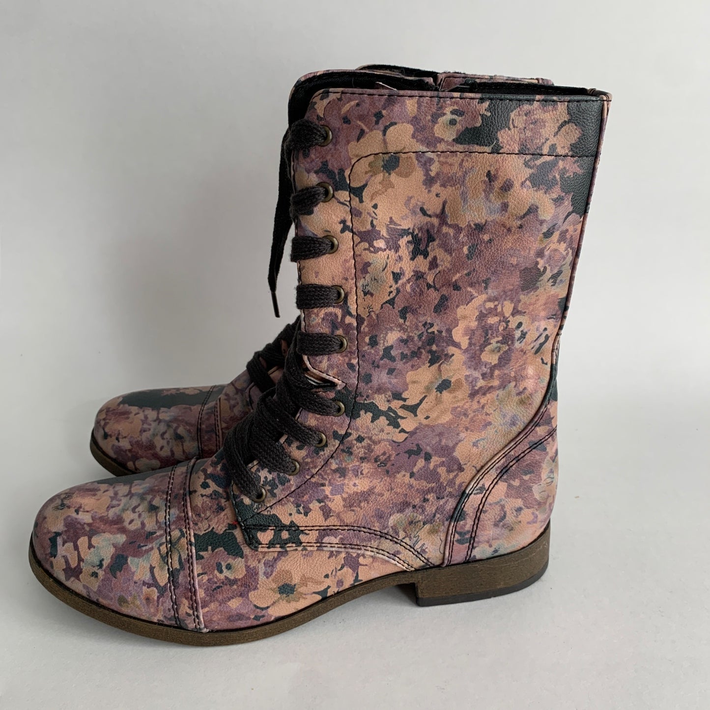 NEW Mossimo Khalea Floral Combat Boots 8.5 with Tags