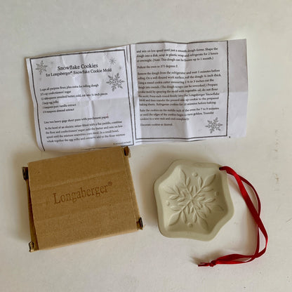 Longaberger Snowflake Cookie Mold Ornament