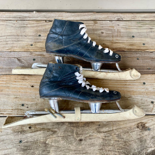 Vintage Planert's Special Intermediate Speed Skates Black Leather