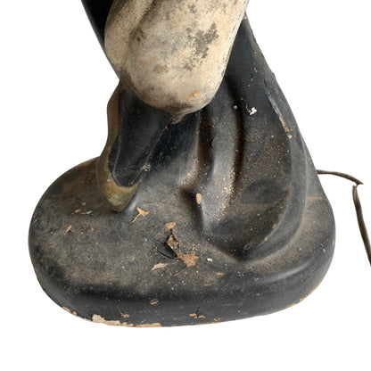 Vintage | Blackamoore Nubian Genie Turban Chalkware Lamp