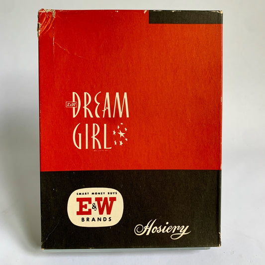 E & W Brands Dream Girl Hosiery Box With Assorted Stockings Vintage