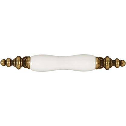 Hickory Hardware Tranquility P703-W White Ceramic Bar Drawer Pull Handle