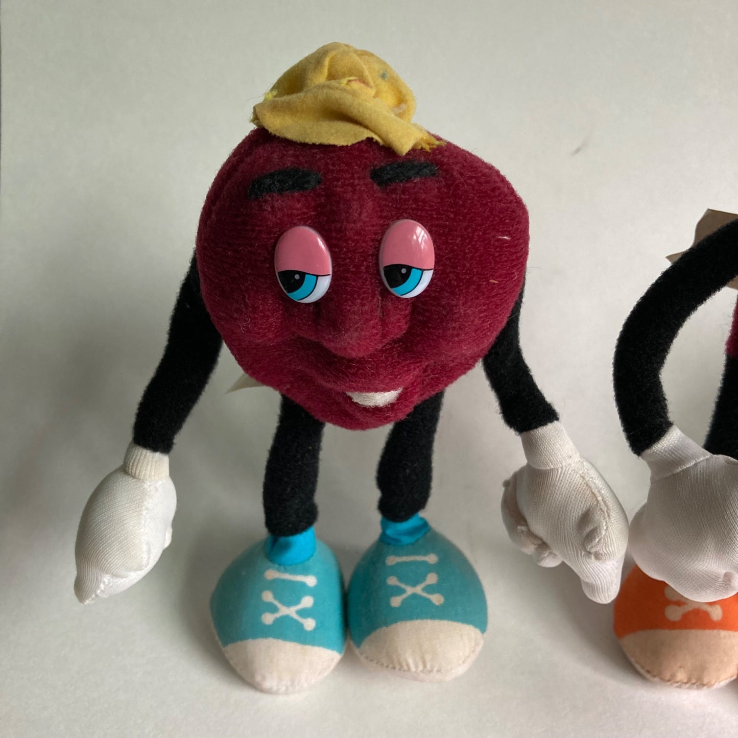 Set of 4 Vintage Applause California Raisins Plush 1988 Hardees Figures Toys