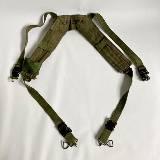Vintage US Army Military LC-2? Individual Equipment Suspenders Olive Drab Green