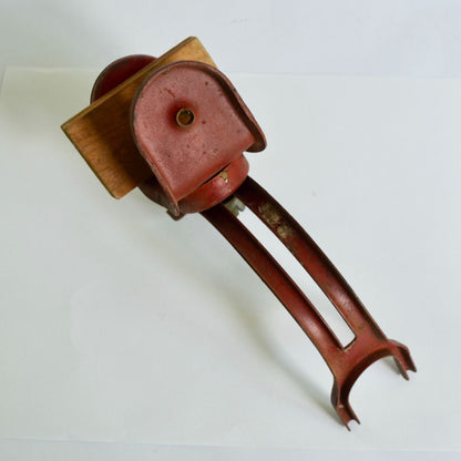 Vintage Clamp-On Fishing Rod Holder Boat Canoe Adjustable Red