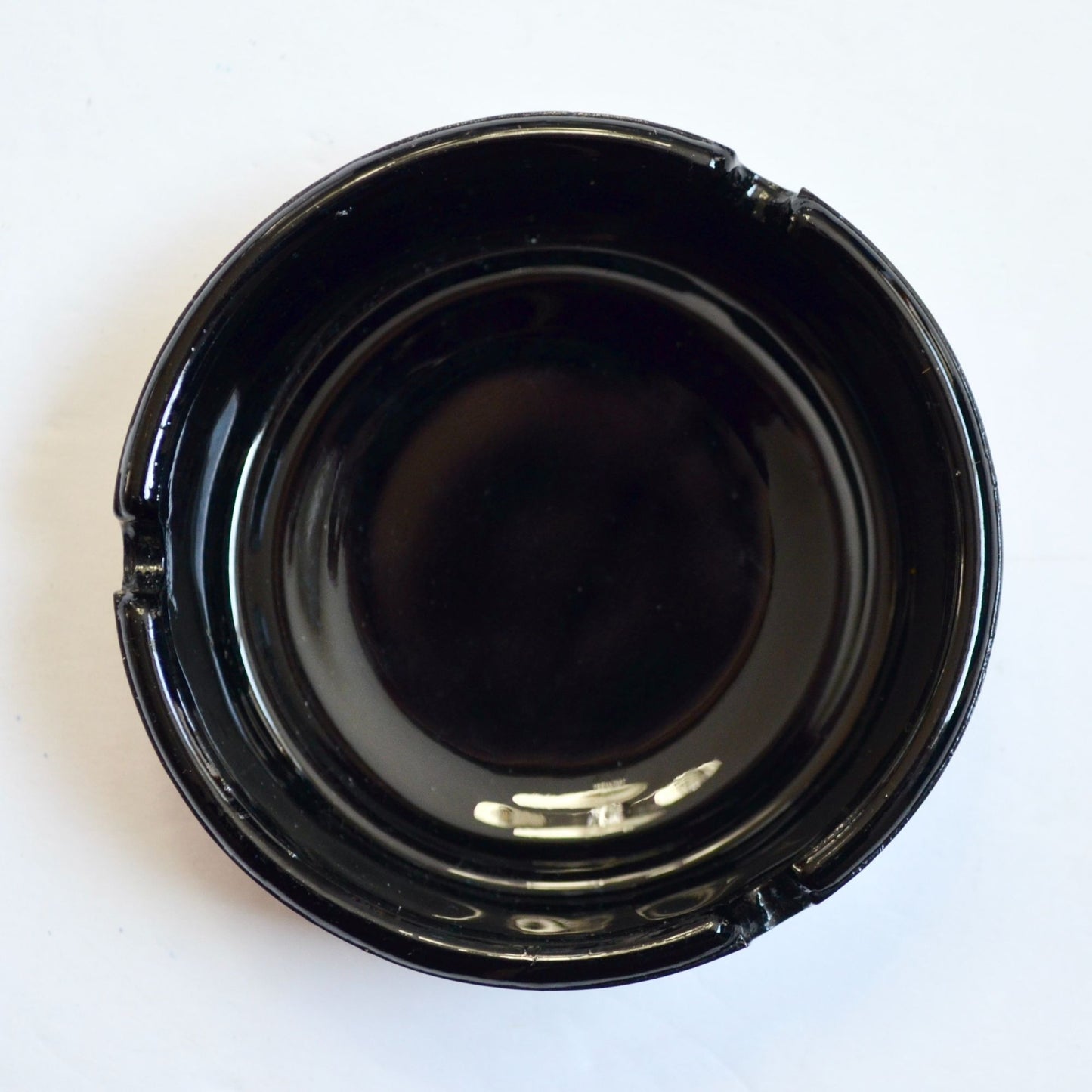 Maxim Las Vegas Nevada Black Glass Ashtray Vintage