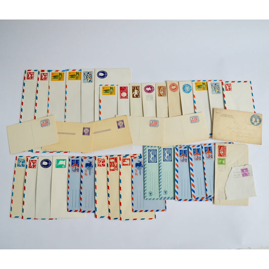 Lot Vintage US Air Mail Envelopes United Nations Letter MOST UNUSED
