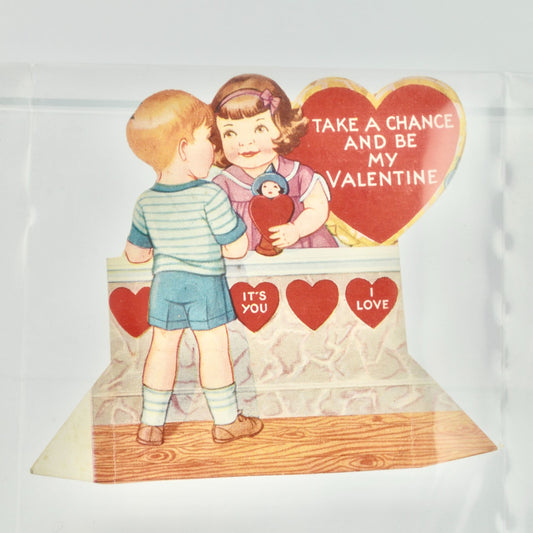 Vintage Valentine's Day Card Take a Chance And Be My Valentine