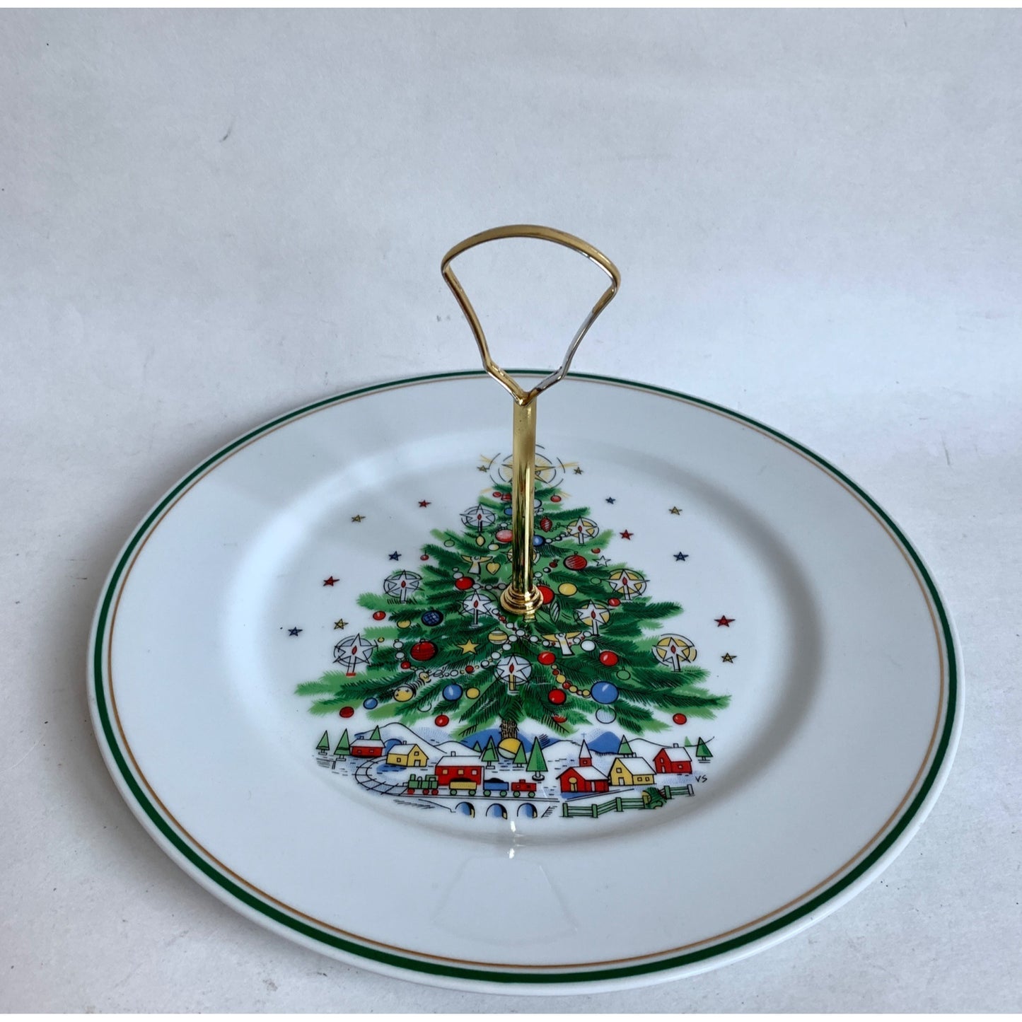 Salem Christmas Eve Handled Serving Plate Tidbit