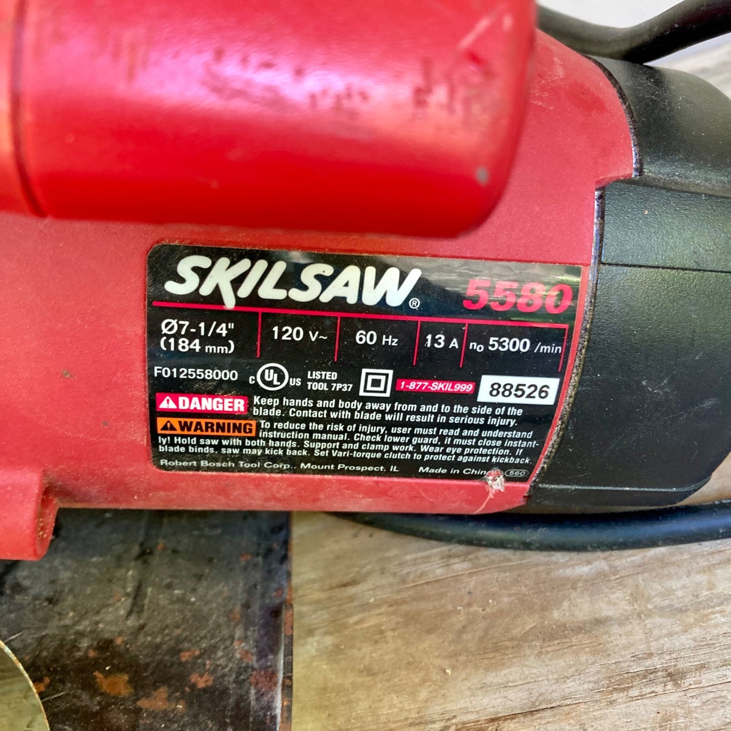 Skilsaw 5580 Circular Saw 7-1/4" Corded Electric TESTED & WORKS!