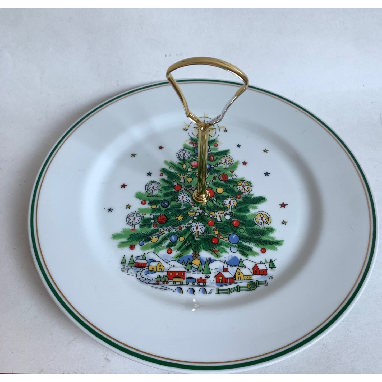 Salem Christmas Eve Handled Serving Plate Tidbit