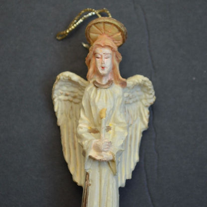 Angel Ornament Vintage Folk Style Tall 5.5"