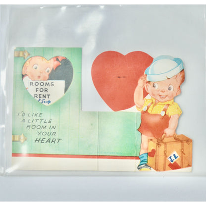 Vintage Valentine's Day Card Rooms for Rent Hotel A. C. Co.