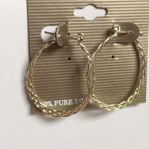 Danecraft 10% Pure Silver Hoop Earrings Oval
