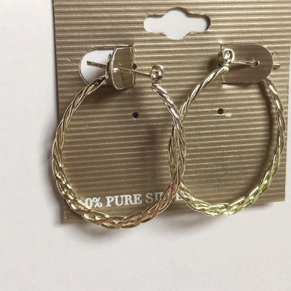 Danecraft 10% Pure Silver Hoop Earrings Oval