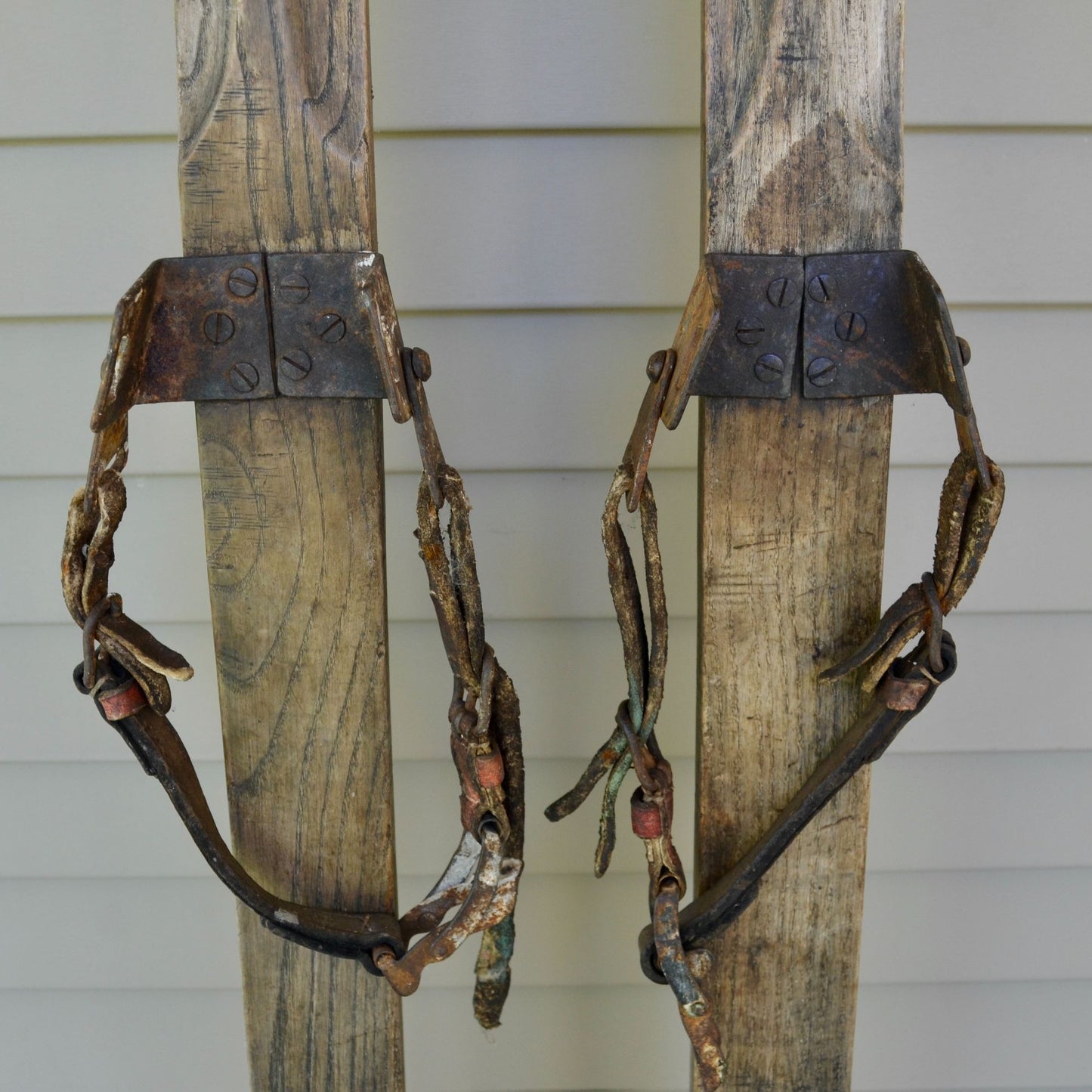 Vintage Wood Snow Skis Downhill Wooden Alpine Skiing 76" Antique 1930's-1940's