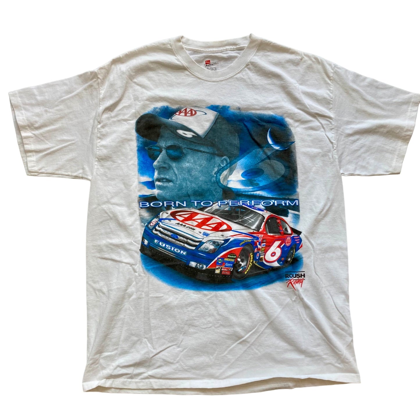 Vintage NASCAR Mark Martin #6 Born To Perform T-Shirt Mens XL AAA Racing NICE!