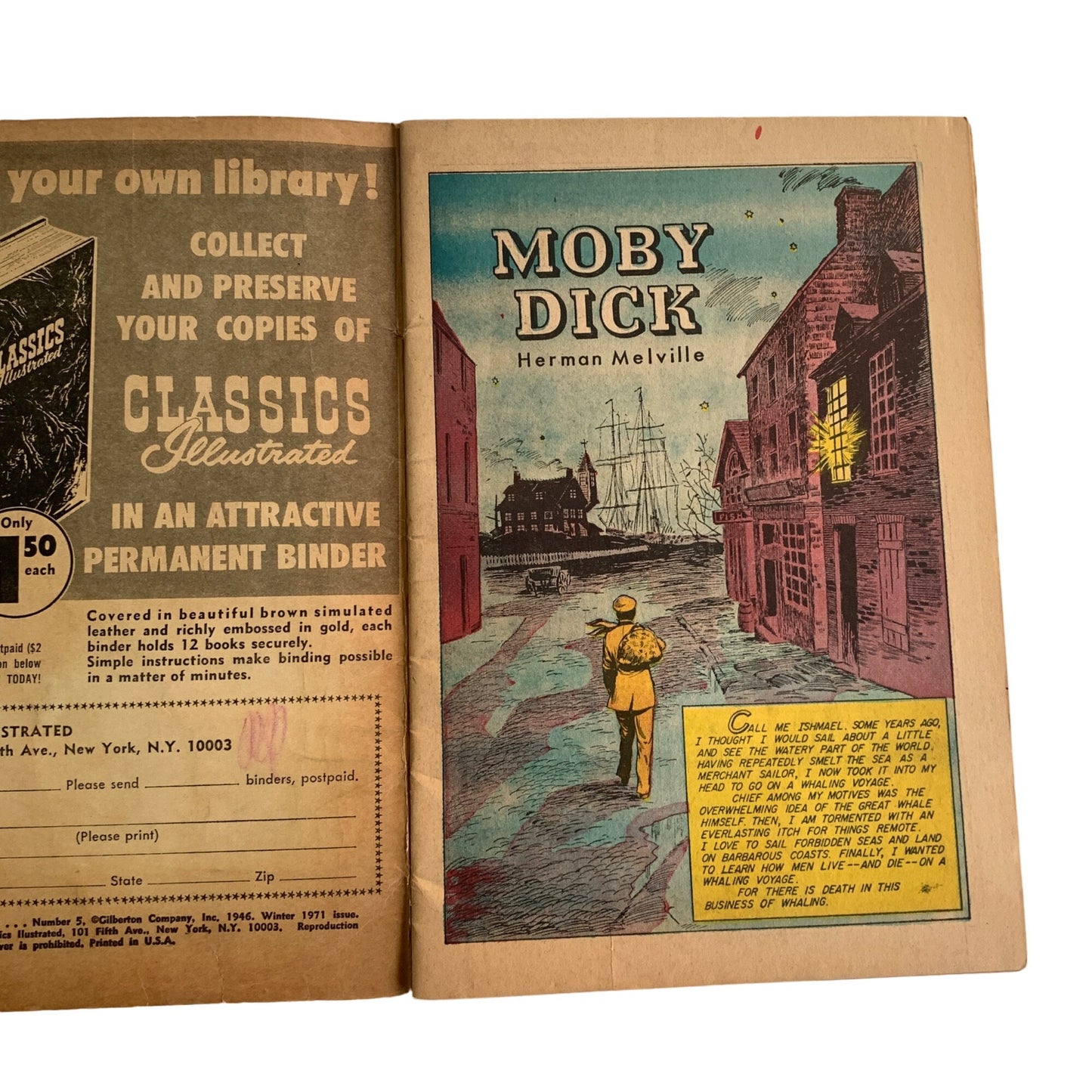 Classics Illustrated Moby Dick Comic Book No. 5
