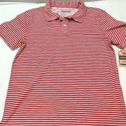 New Urban Pipeline Men’s Jersey Polo Red Striped