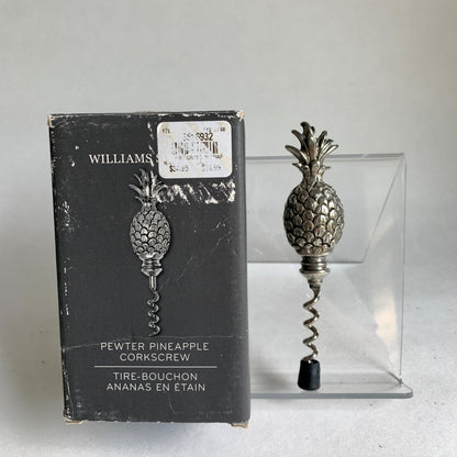 Williams Sonoma Pewter Pineapple Corkscrew New Open Box